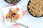 Nectarine and blueberry crumble