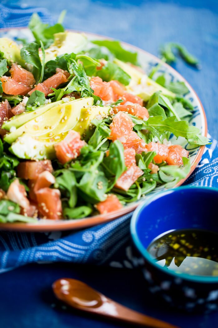 Receta de ensalada de arúgula y toronja super detox.