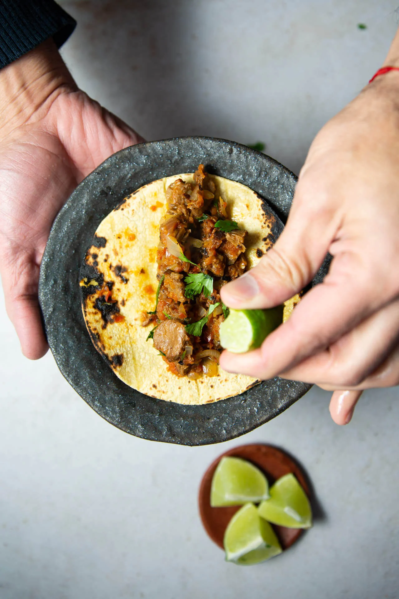 Bistec a la mexicana (vegano)