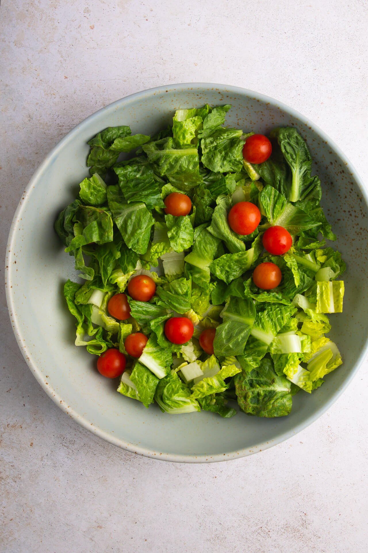 Lechuga romana con tomates