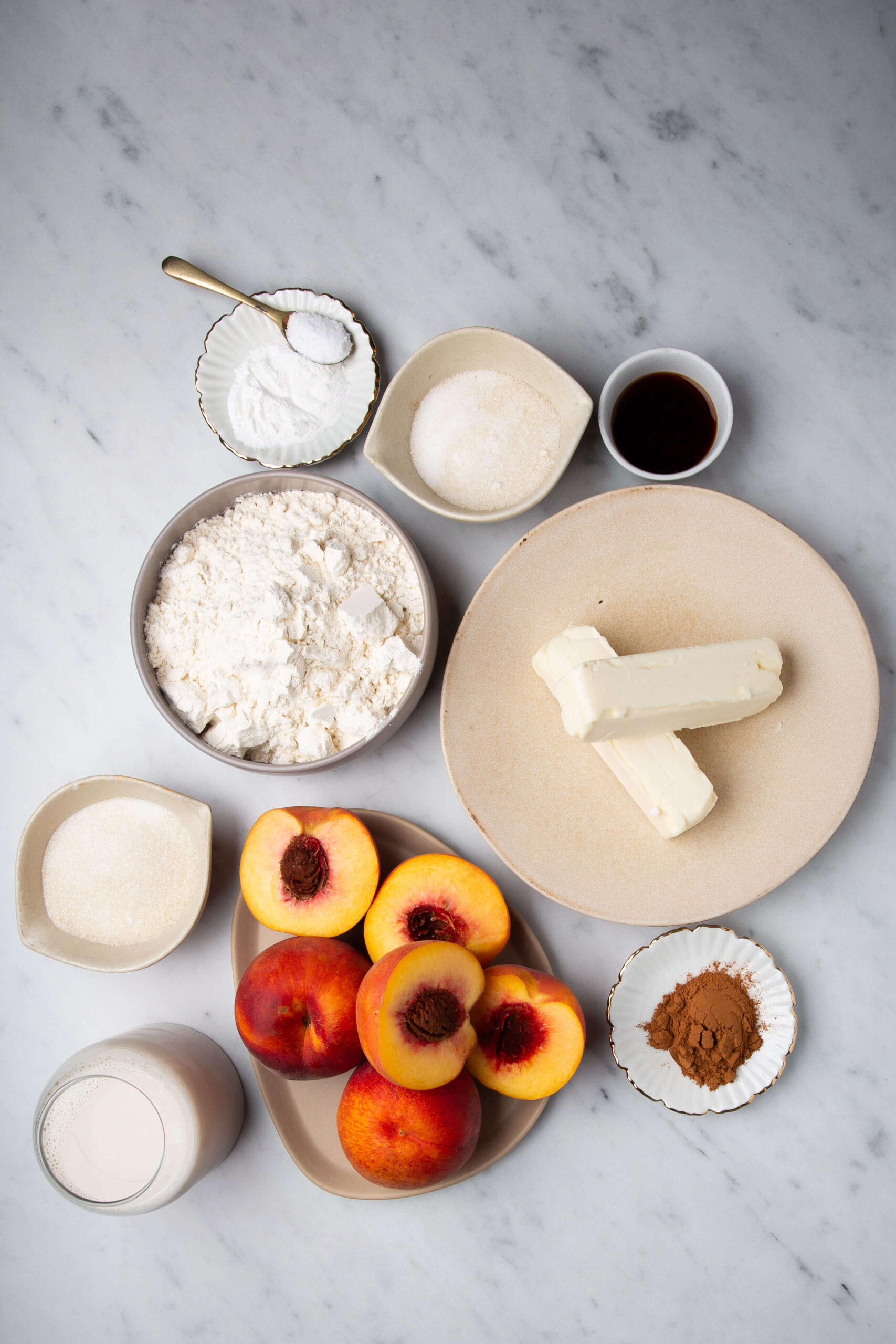 The Magic of Homemade Peach Cobbler ingredients.